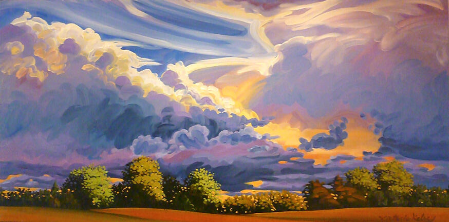 Painted Sky 48 x 24 Acrylic