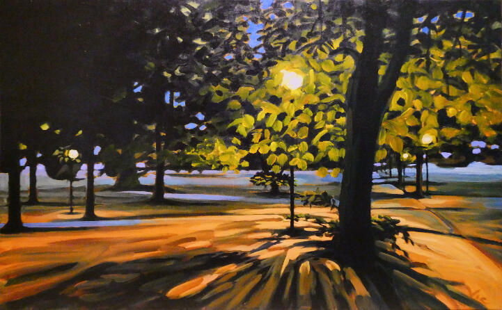 The Queen at Dusk 48 x 30 Acrylic