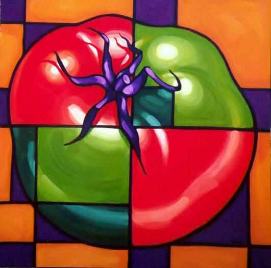 Diced Tomato 48 x 48 Acrylic